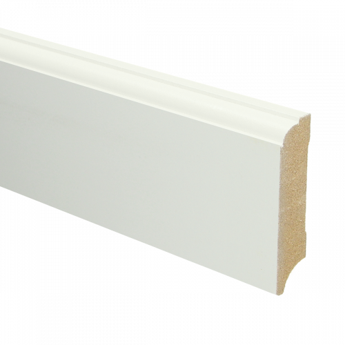 MDF Eigentijdse plint met voorgel. RAL 9010