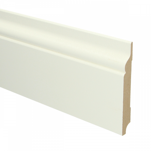 MDF Romantische plint met voorgel. RAL 9010