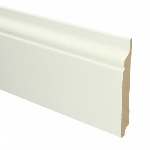 MDF Romantische plint met voorgel. RAL 9010