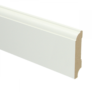 MDF Eigentijdse plint wit voorgel. RAL 9010