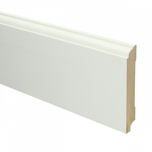 MDF Eigentijdse plint wit voorgel. RAL 9010