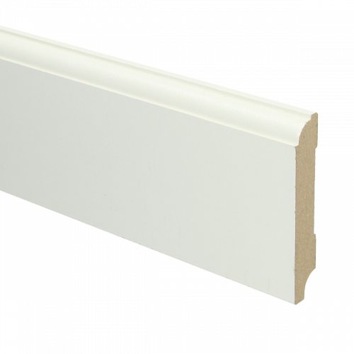 MDF Eigentijdse plint wit voorgel. RAL 9010