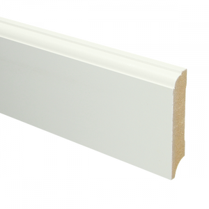 MDF Eigentijdse plint wit voorgel. RAL 9010