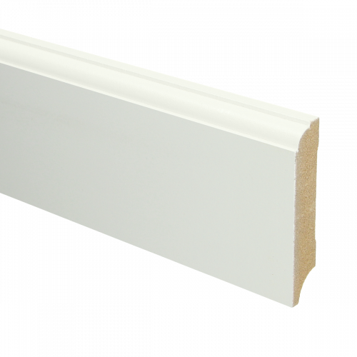 MDF Eigentijdse plint wit voorgel. RAL 9010