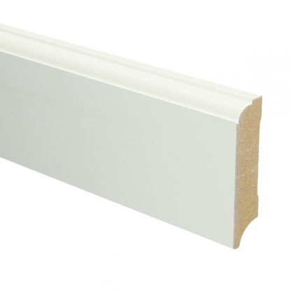MDF Eigentijdse plint met voorgel. RAL 9010