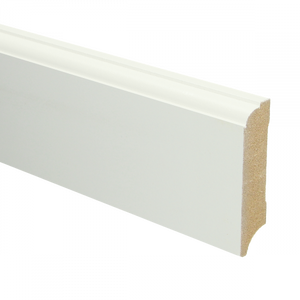 MDF Eigentijdse plint wit voorgel. RAL 9010