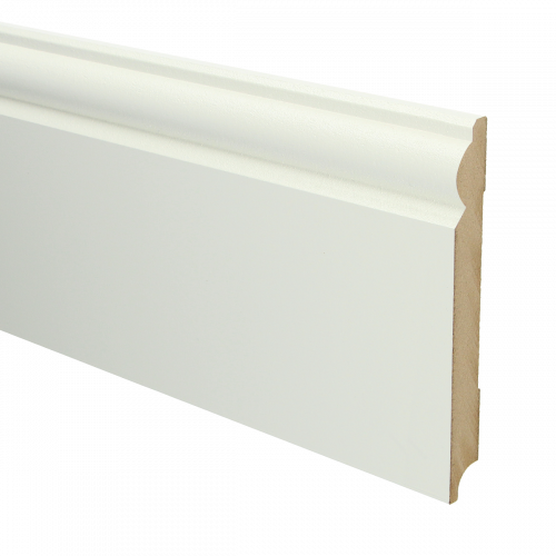MDF Barok plint wit voorgel. RAL 9010
