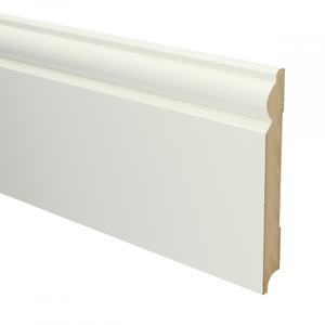 MDF Barok plint wit voorgel. RAL 9010